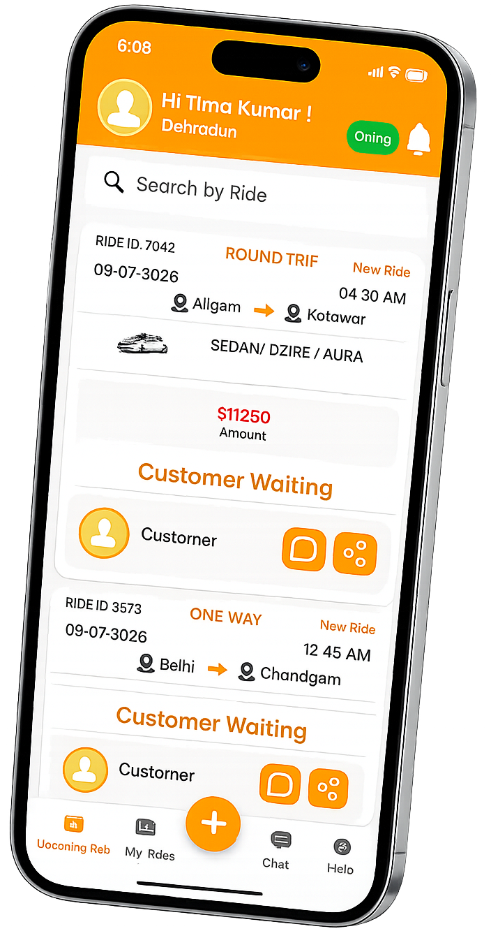 Earnings dashboard on the driver app